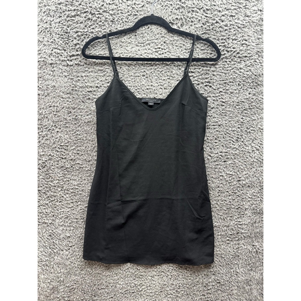 All Saints V Neck Sleeveless Cocktail‎ Mini Dress Black Womens Size XS